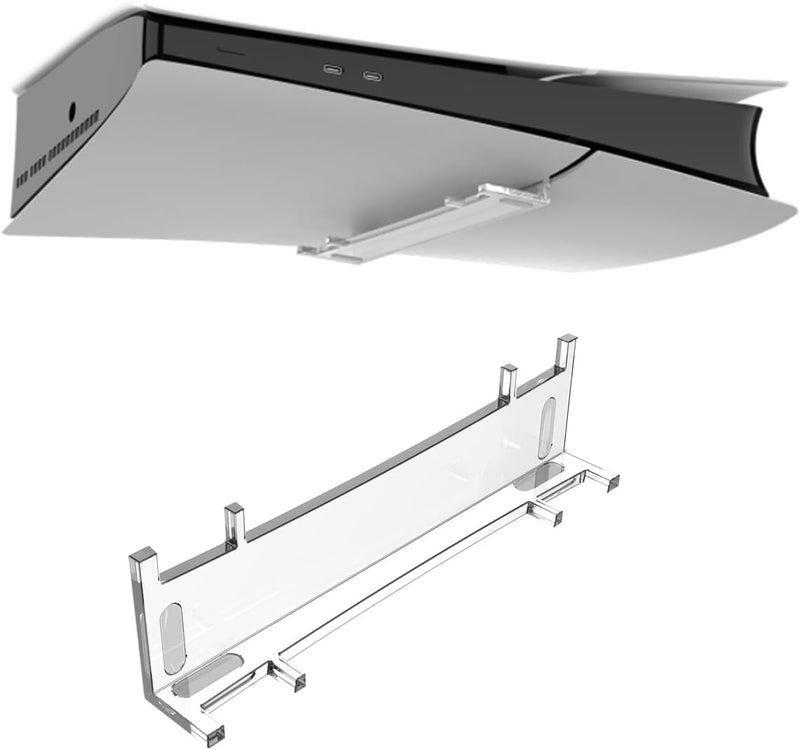 XBERSTAR PS5 Slim Stand - Cooling Feet, Horizontal Placement Bracket Holder - Flat Stand Compatible with PS5 Horizontal (for Digital & Disc) - Image 1